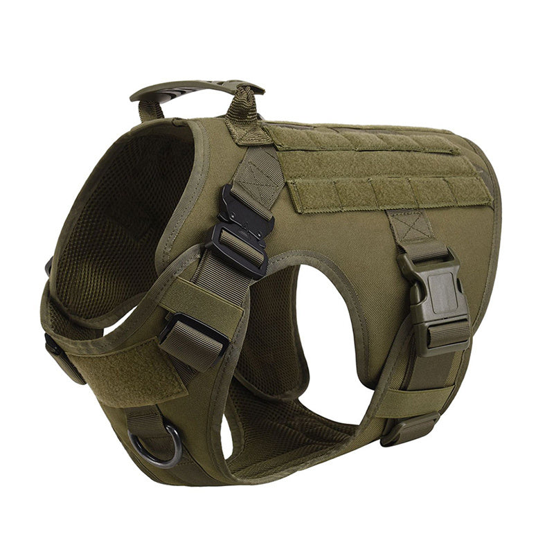 RuffRoamer™ Tactical Adventure Harness – Military-Style Heavy-Duty Vest for Large Dogs