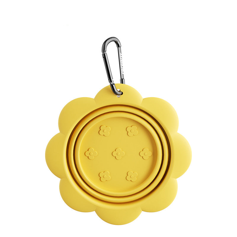 RuffRoamer™ Flower Power Travel Bowl – Portable, Lightweight & Adventure-Ready