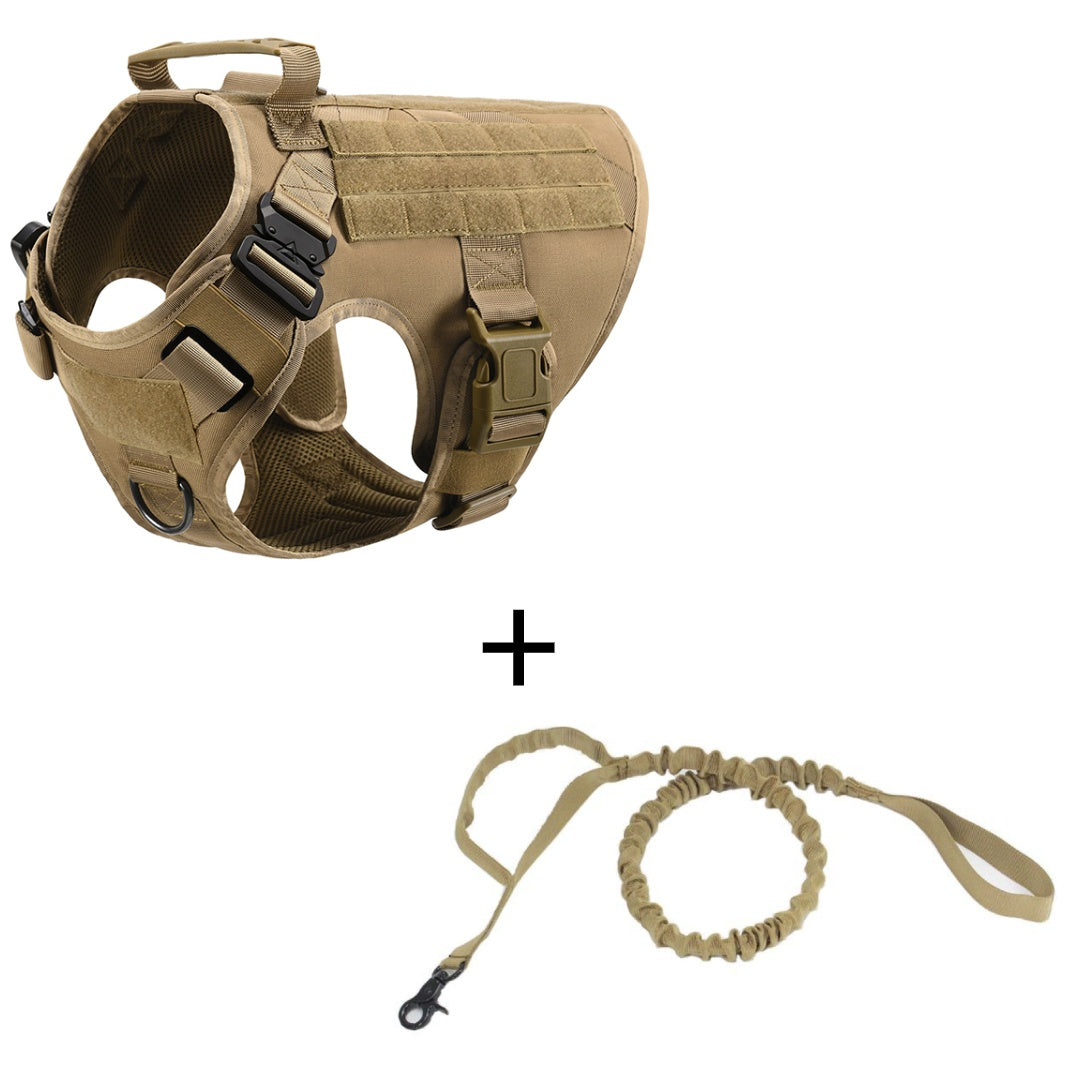 RuffRoamer™ Tactical Adventure Harness – Military-Style Heavy-Duty Vest for Large Dogs