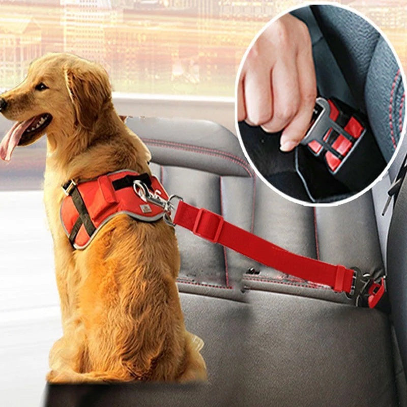 RuffRoamer SafeStrap™ — Adjustable Pet Car Seat Belt Harness
