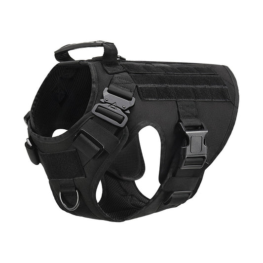 RuffRoamer™ Tactical Adventure Harness – Military-Style Heavy-Duty Vest for Large Dogs
