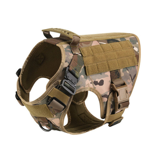 RuffRoamer™ Tactical Adventure Harness – Military-Style Heavy-Duty Vest for Large Dogs