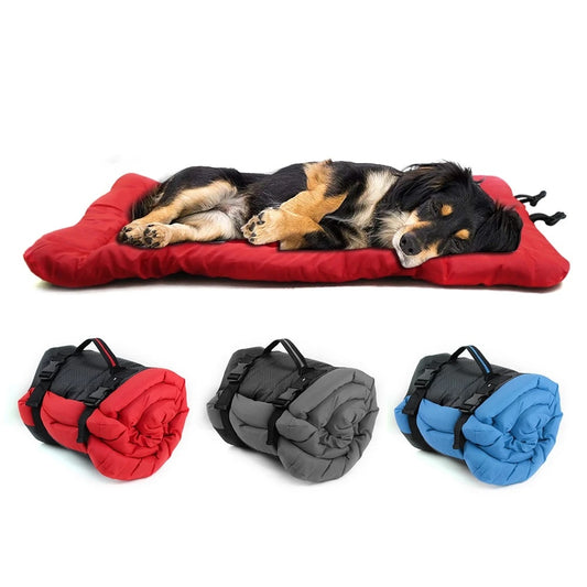 RuffRoamer RollRest™ — Portable Roll-Up Travel Dog Cushion