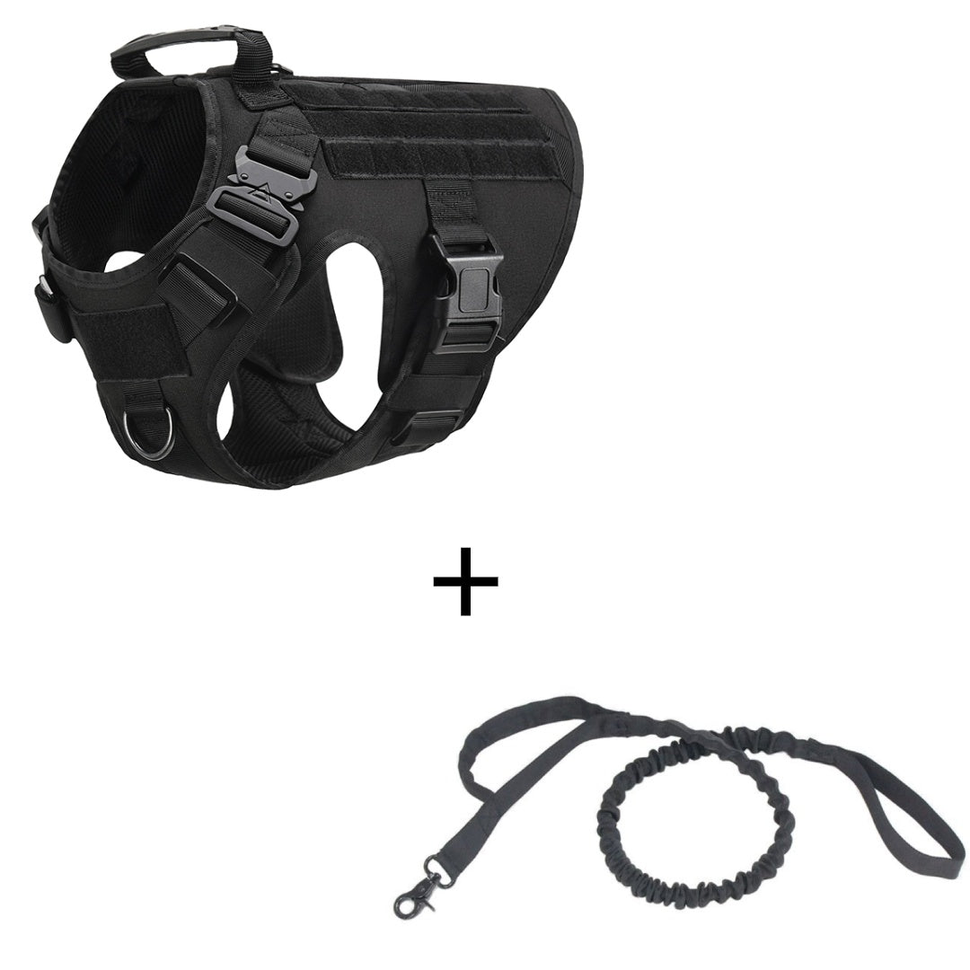 RuffRoamer™ Tactical Adventure Harness – Military-Style Heavy-Duty Vest for Large Dogs