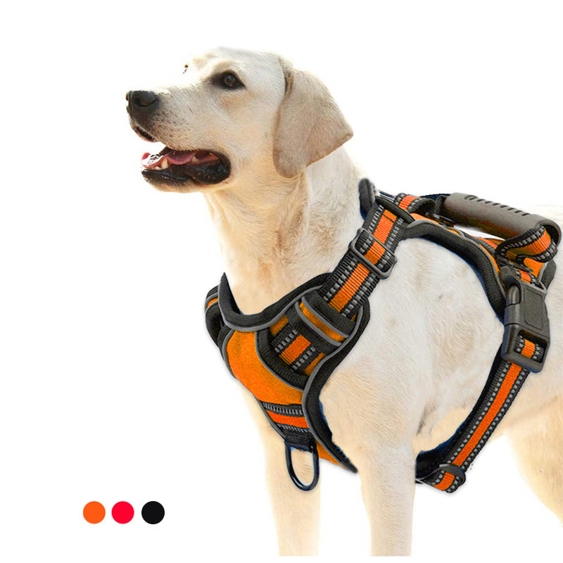RuffRoamer™ Dog Harness No Pull Breathable Reflective Pet Harness Vest